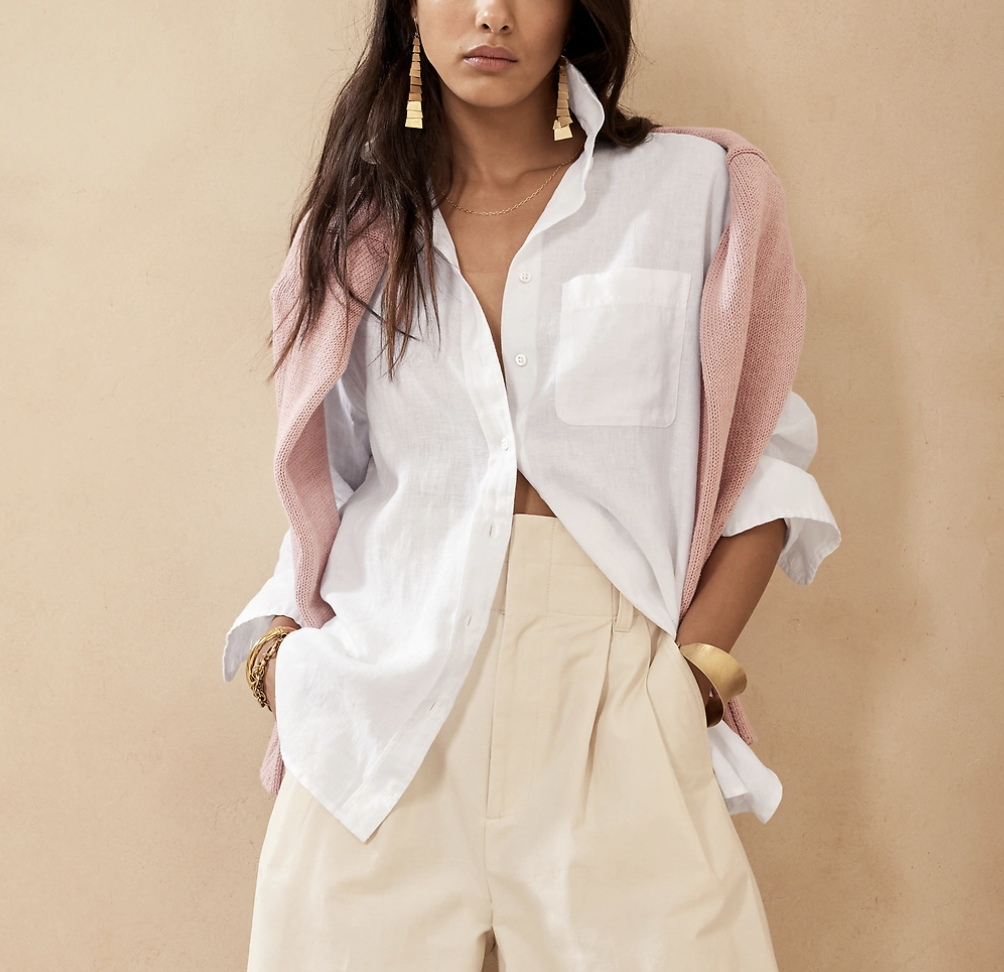 Banana Republic Oversized Linen Shirt