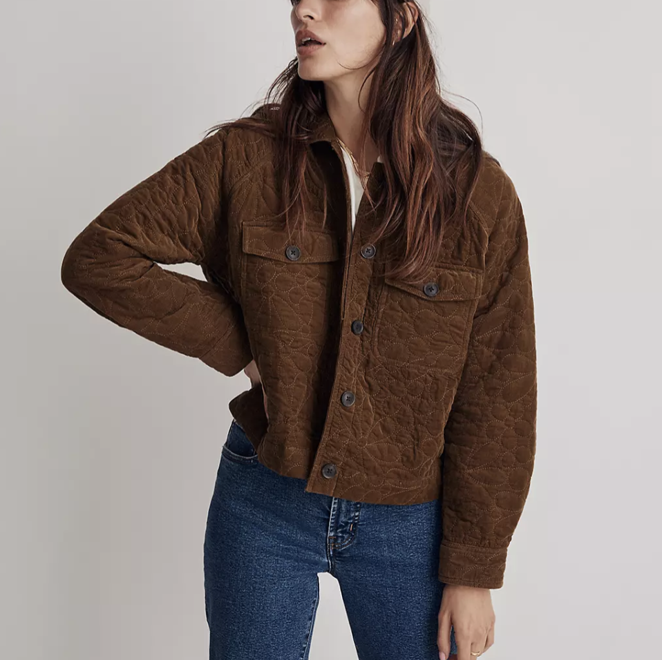 Madewell Quilted Corduroy Shirt Jacket 
