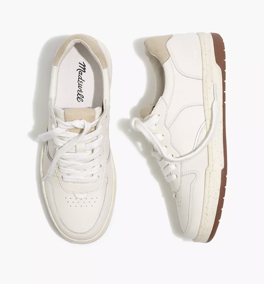Madewell Court Sneakers in White Leather