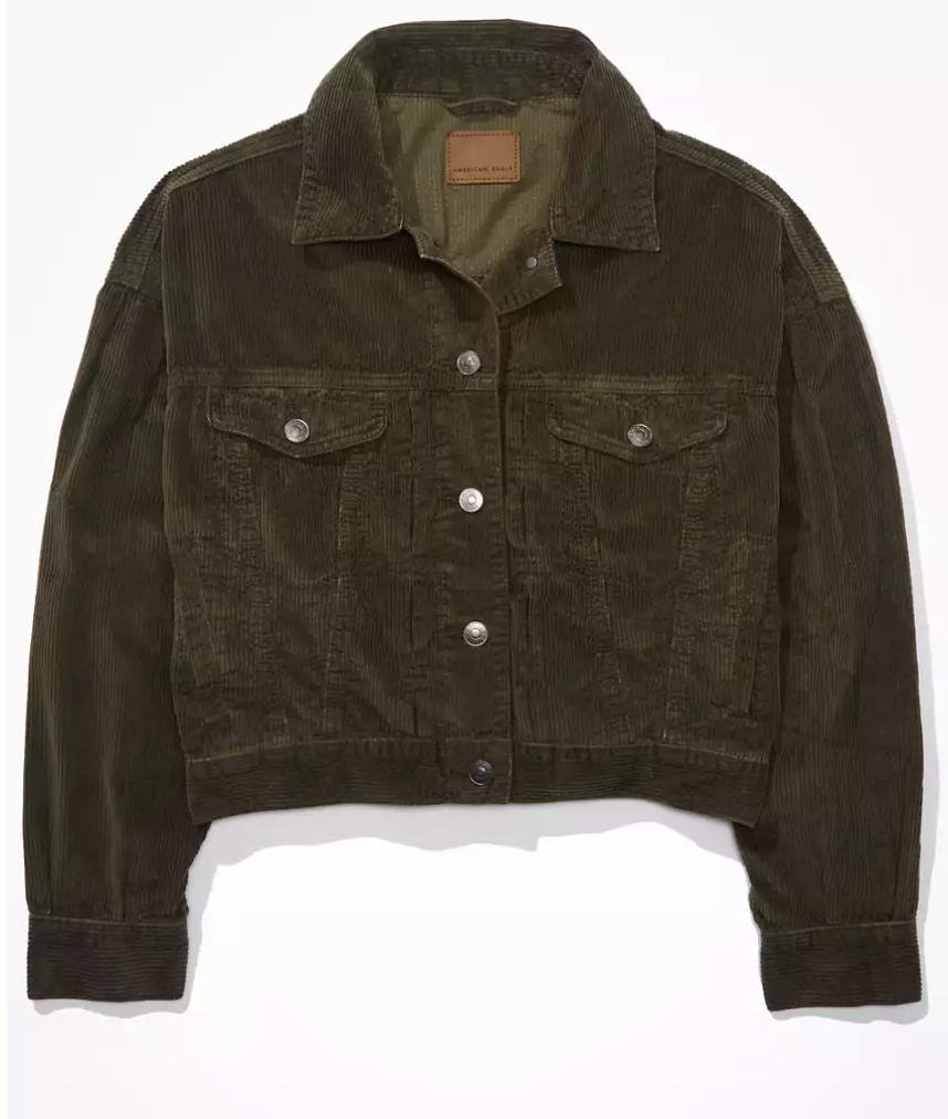 American Eagle Cropped Corduroy Jacket