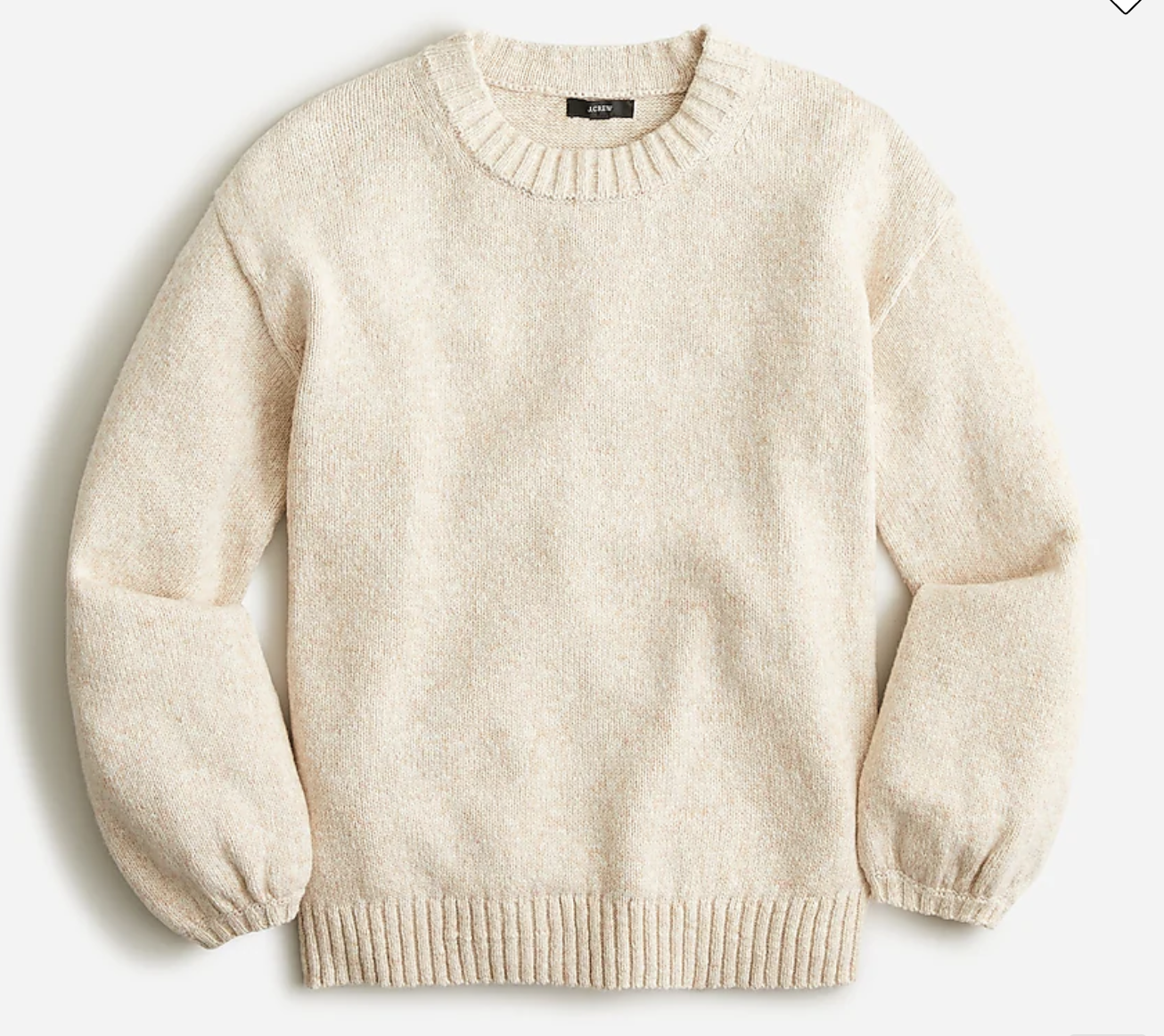 J. Crew Puff-Sleeve Crewneck Sweater