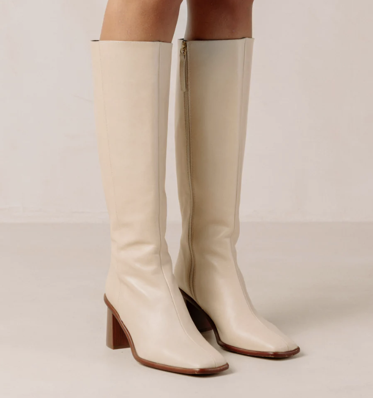 Alohas East Ivory Leather Boots