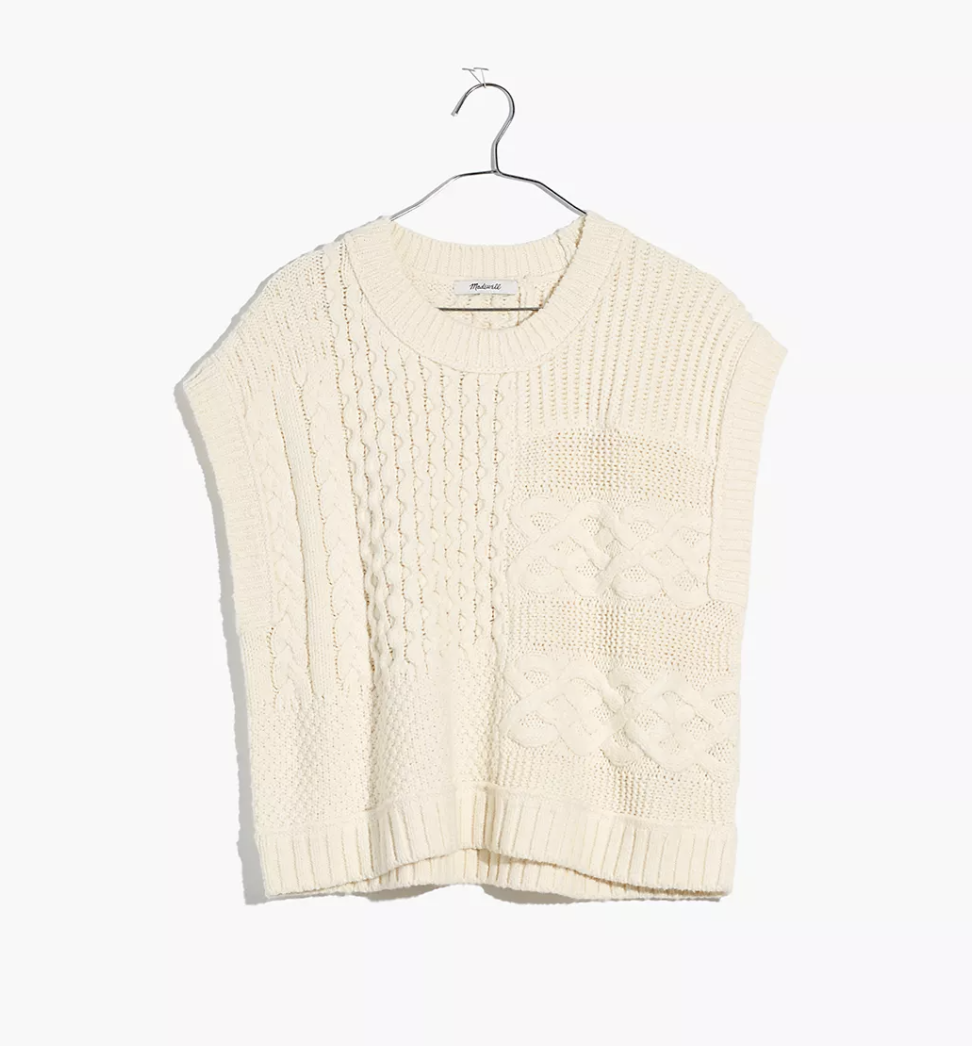 Madewell Patchwork Sweater Vest