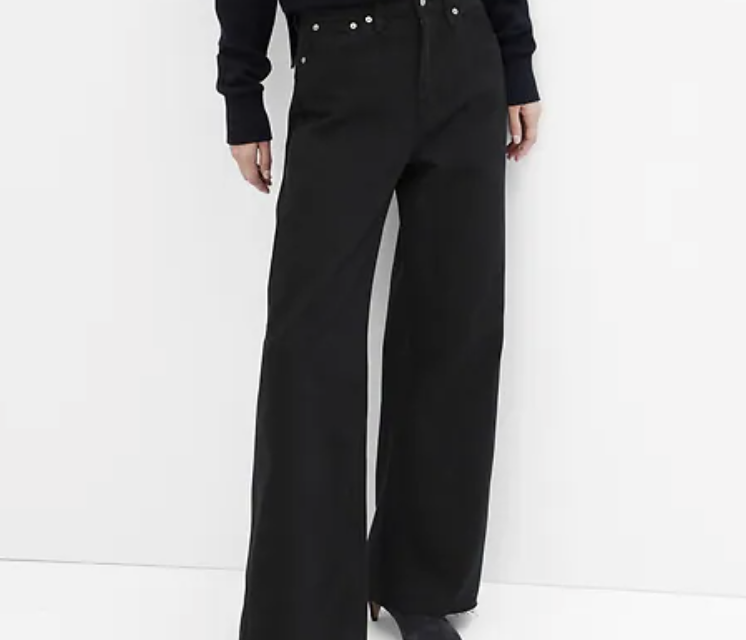 Gap Factory High Rise Wide-Leg Jeans with Washwell