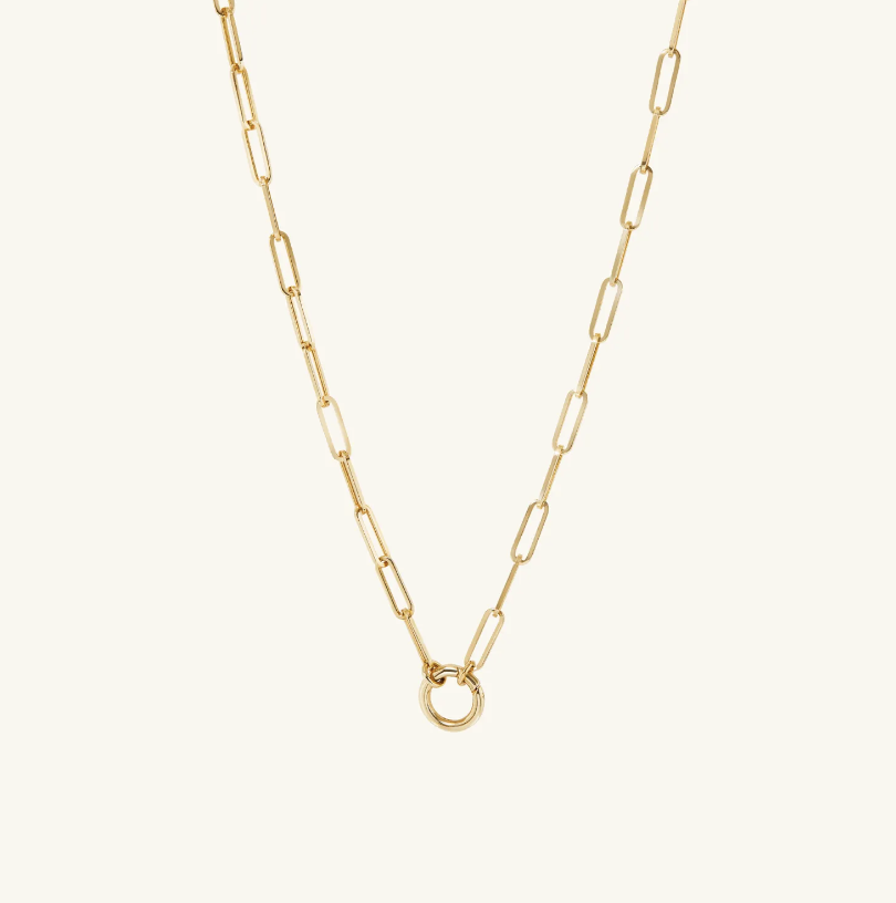 Mejuri Paperclip Chain Charm Necklace