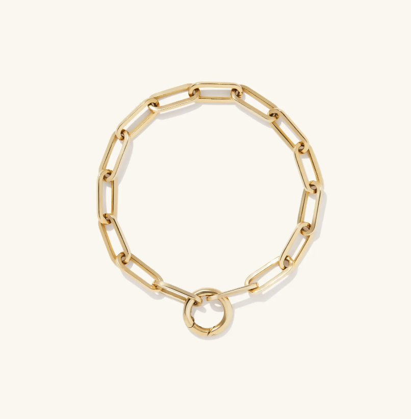 Mejuri Paperclip Chain Charm Bracelet