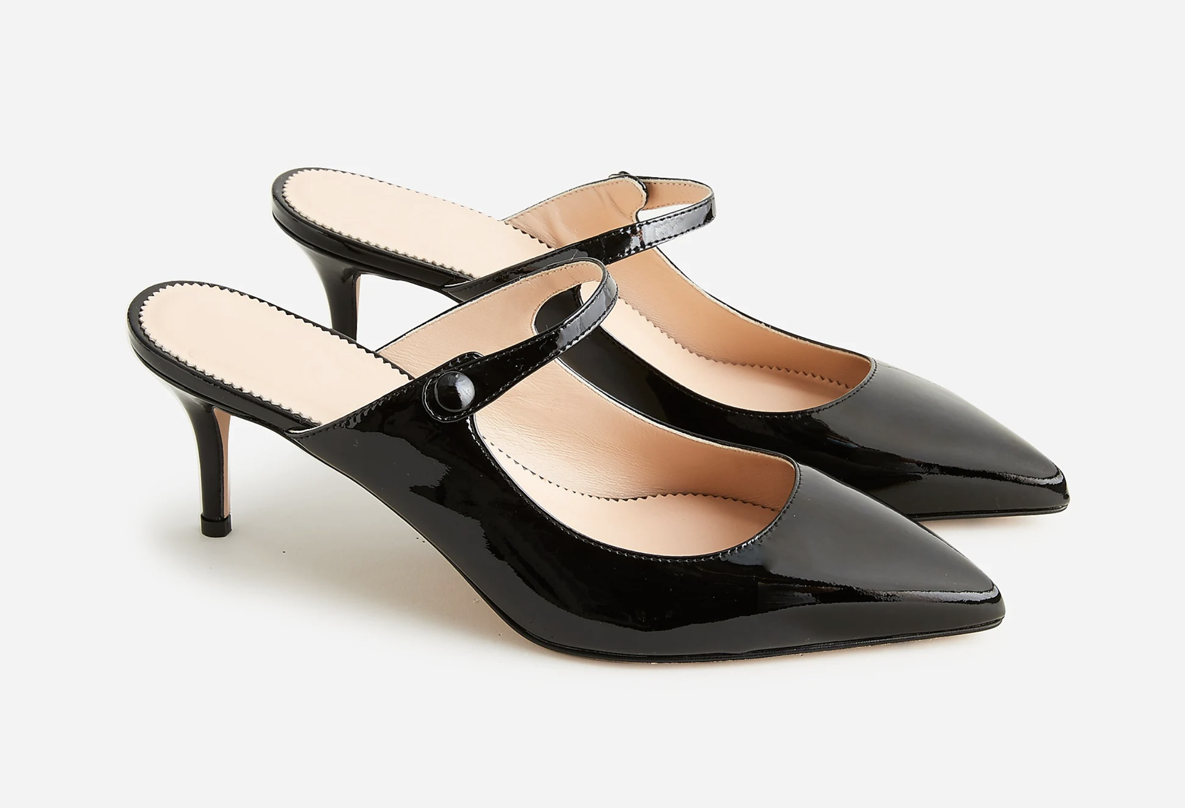 J. Crew Colette Mule Heels in Italian Patent Leather
