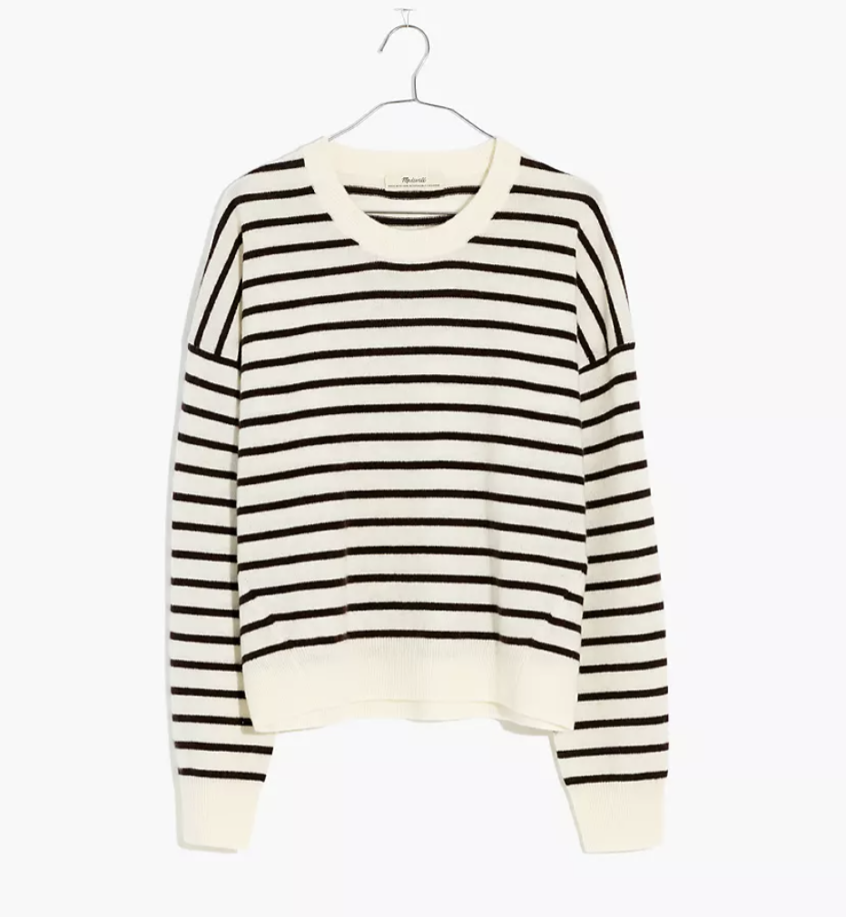 Madewell (Re)sponsible Cashmere Relaxed Sweater in Stripe