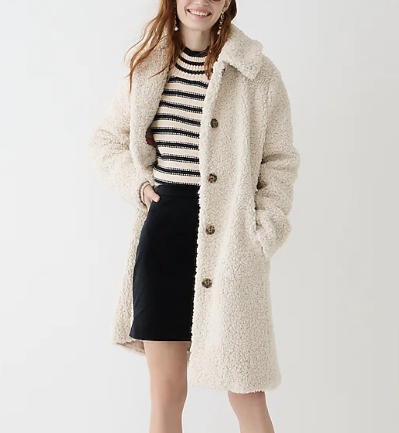J Crew Teddy Sherpa Lady Coat