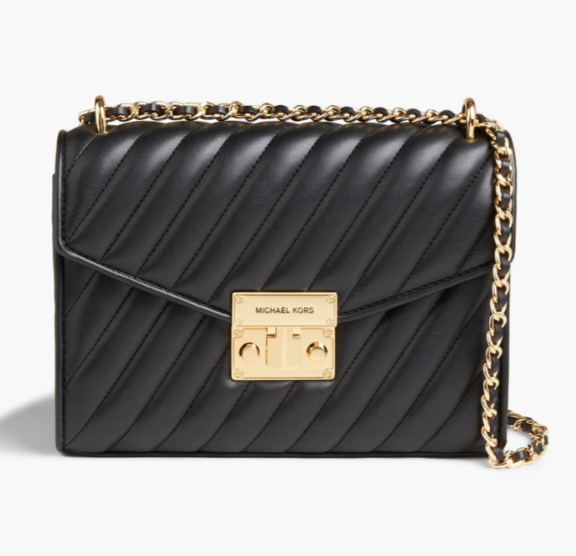 Michael Michael Kors Rose Quilted Faux Leather Shoulder Bag