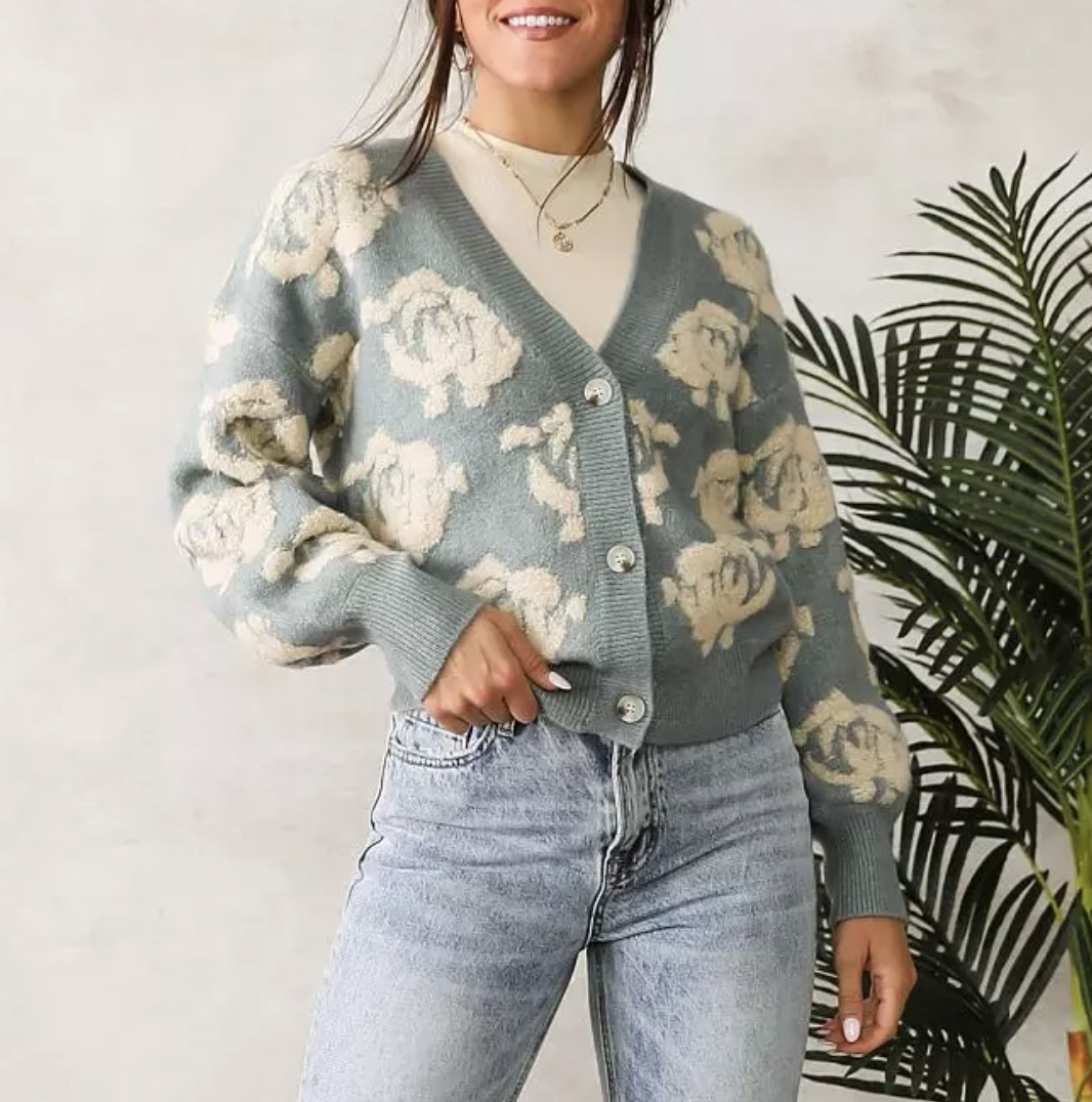 Buckle mystree Floral Cardigan Sweater