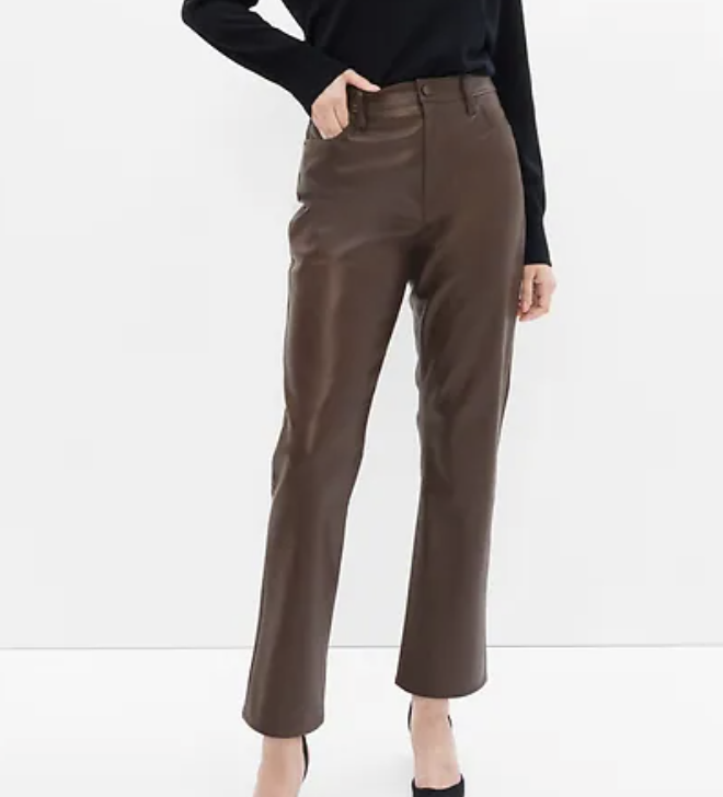 Gap Factory High Rise Vintage Slim Faux-Leather Pants 