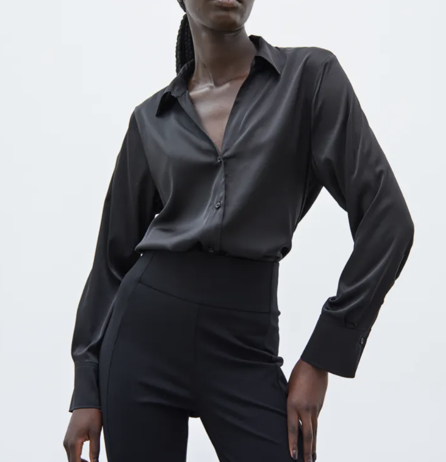 H&amp;M V-Neck Blouse Black