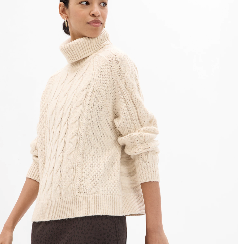 Gap Cable-Knit Turtleneck Sweater