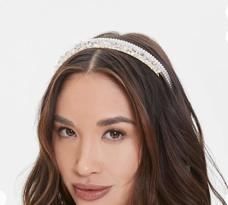 Forever 21 Faux Crystal Headband Set