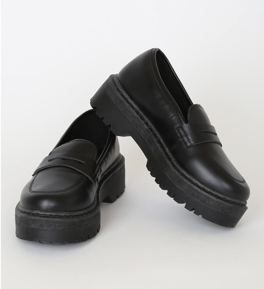Lulus Maysie Black Flatform Loafers