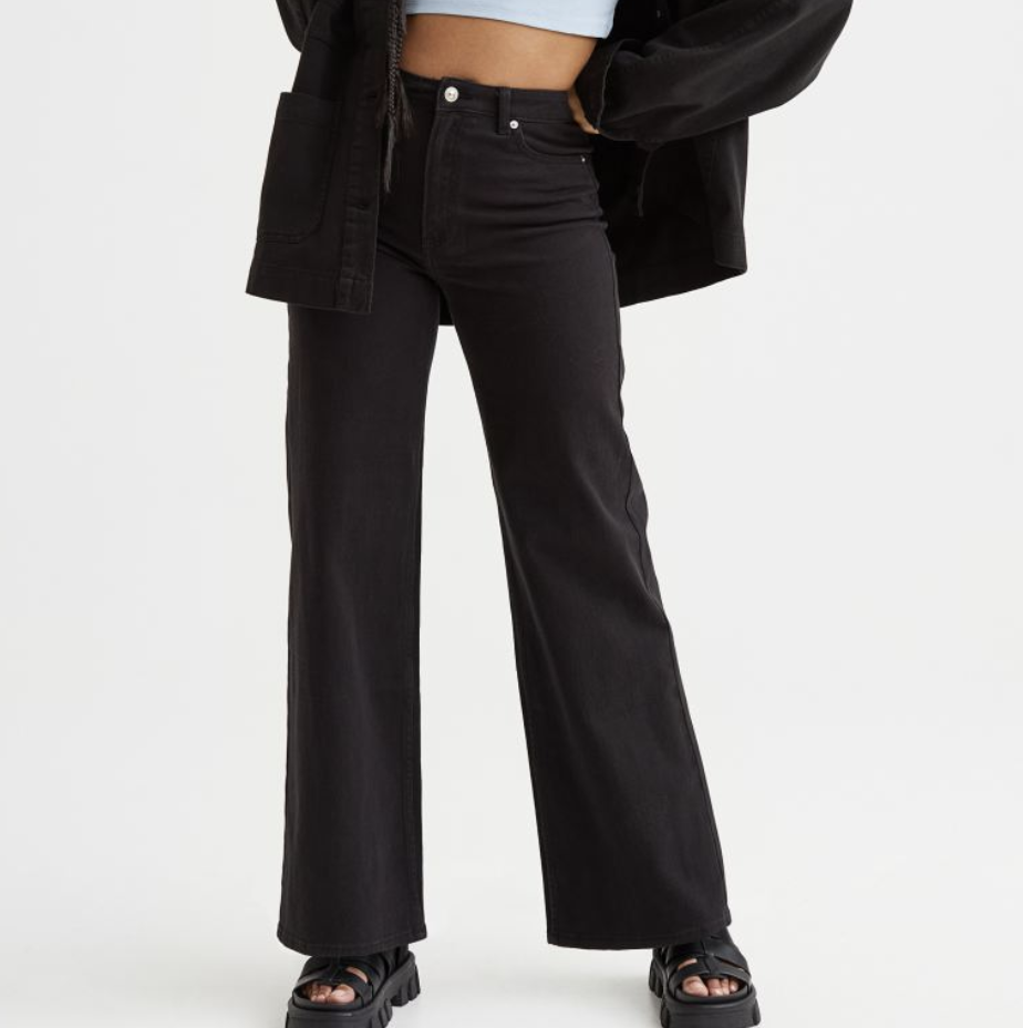 H&amp;M Wide-Leg Twill Pants 