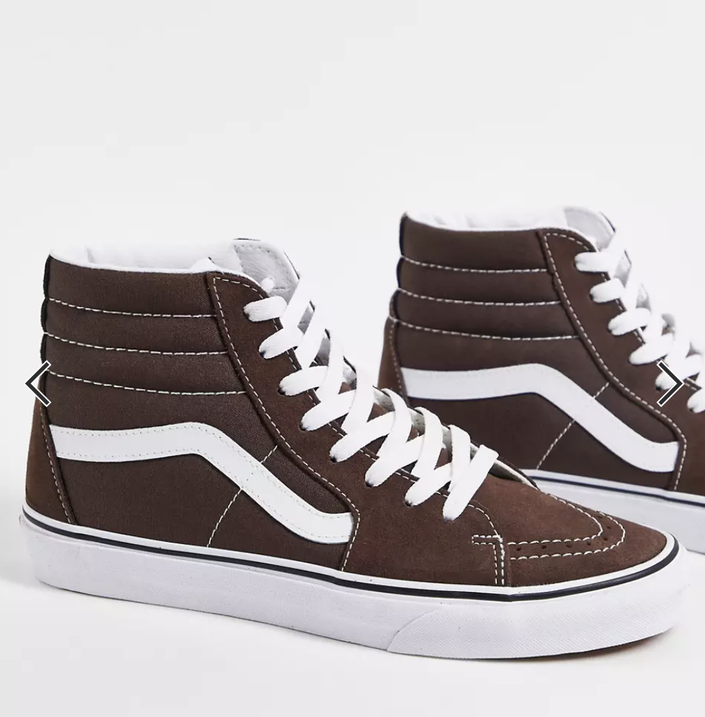 ASOS Vans SK8-Hi Sneakers in Burgundy 