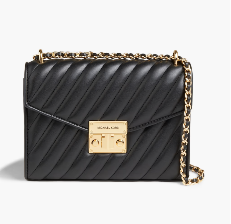 Michael Michael Kors Rose Quilted Faux Leather Shoulder Bag