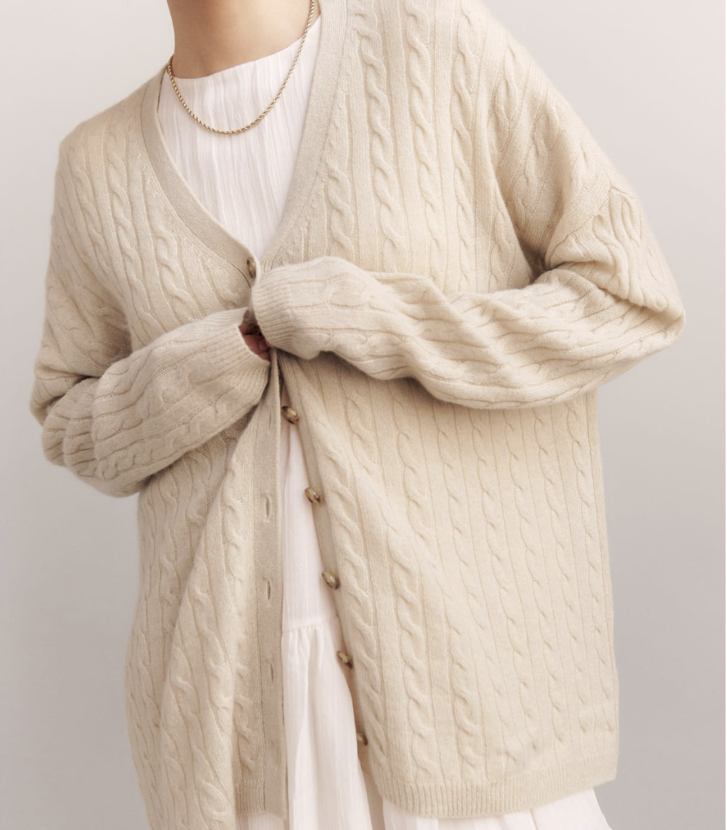 Reformation Giusta Oversized Cashmere Cardigan