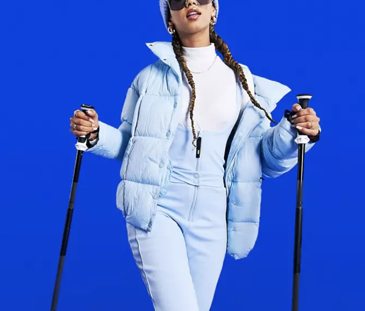 ASOS 4505 Ski Puffer Jacket in Crinkle