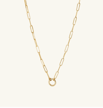 Mejuri Paperclip Chain Charm Necklace