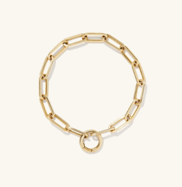Mejuri Paperclip Chain Charm Bracelet