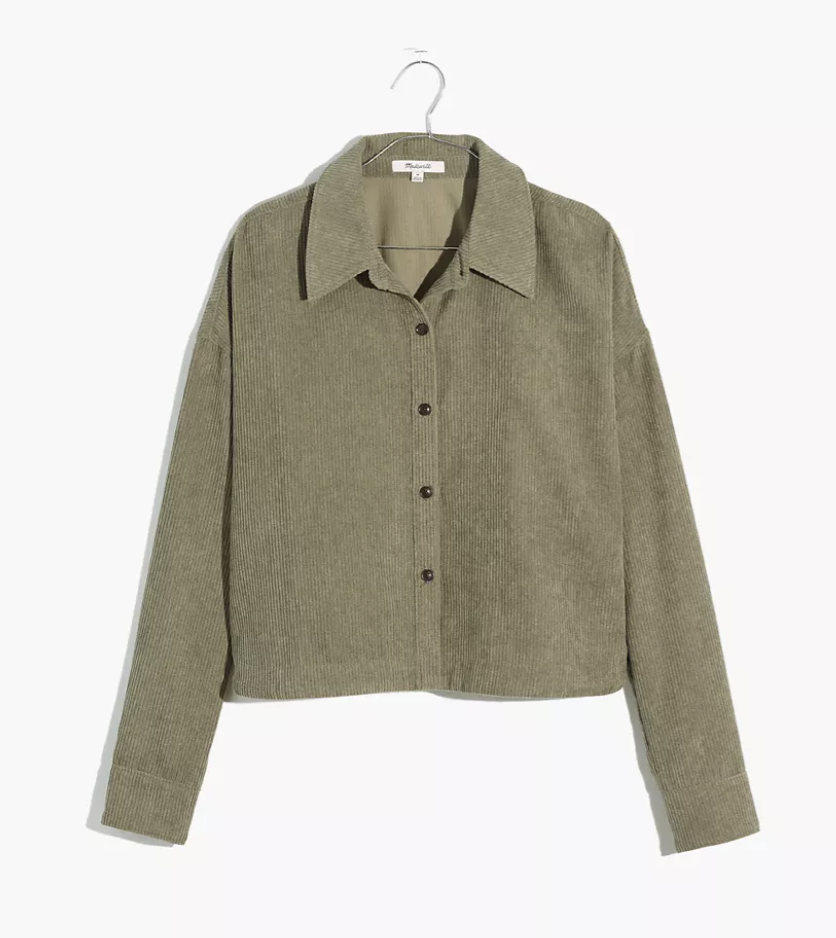 Madewell Corduroy Hartfield Crop Shirt