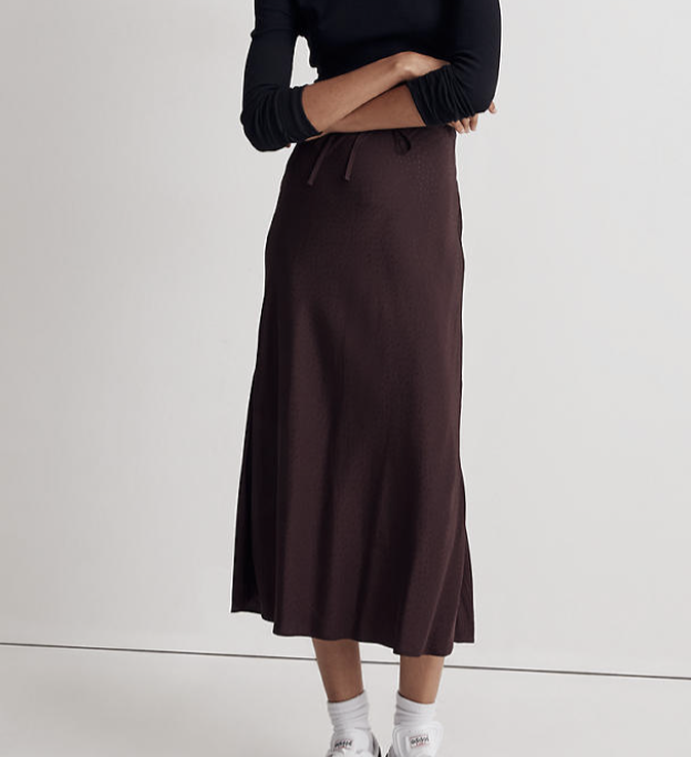 Madewell Star Jacquard Midi Slip Skirt