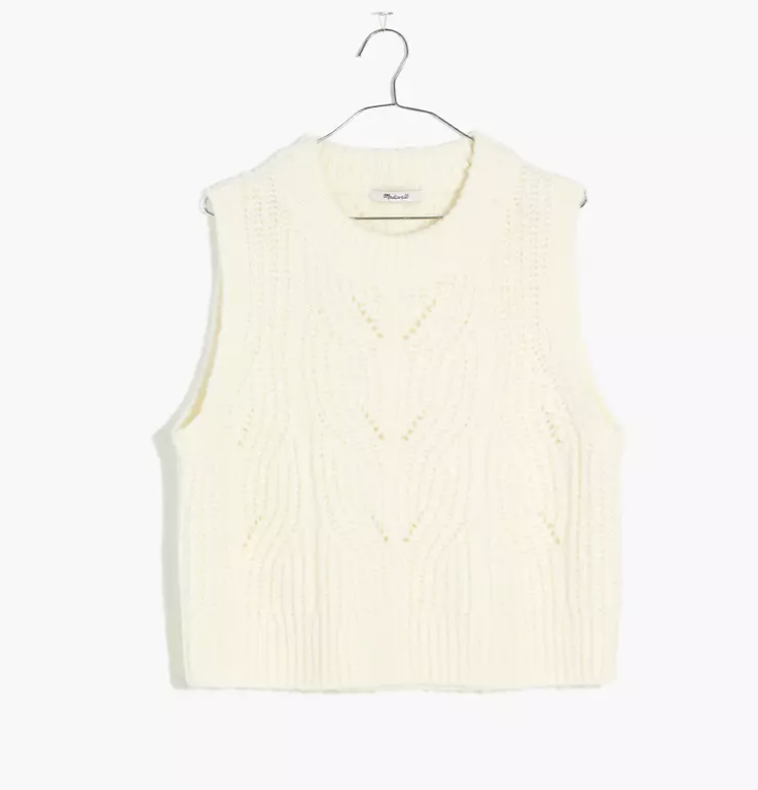 Madewell Pointelle Knowe Sweater Vest