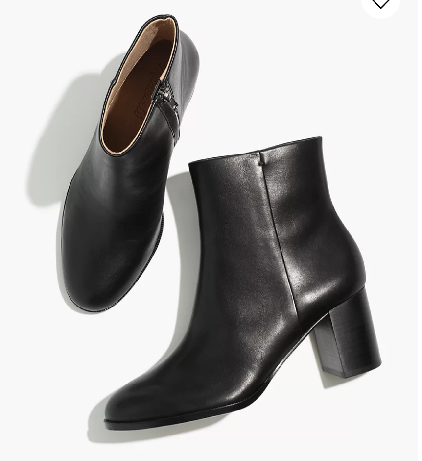 Madewell The Mira Side-Seam Ankle Boot in Leather