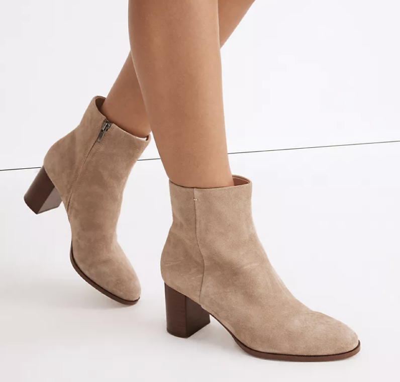 Madewell The Mira Side-Seam Ankle Boot in Suede