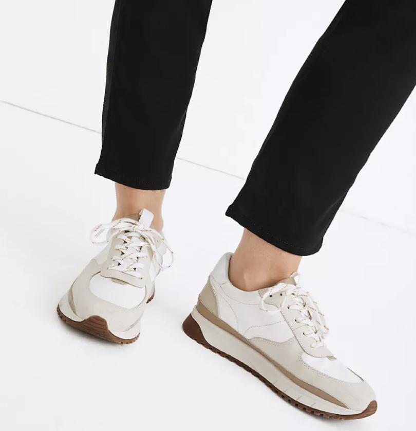 Madewell Kickoff Trainer Sneakers in Neutral Colorblock Leather