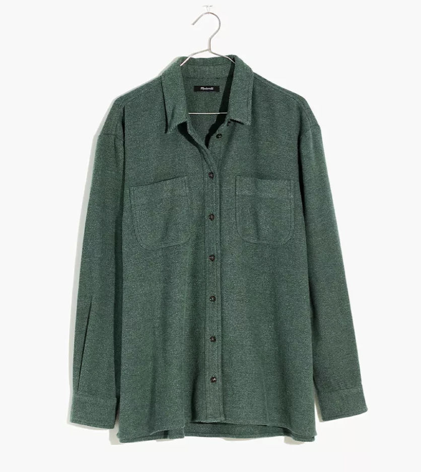 Madewell Oversized Ex-Boyfriend Shirt in Flannel: Seamed Edition
