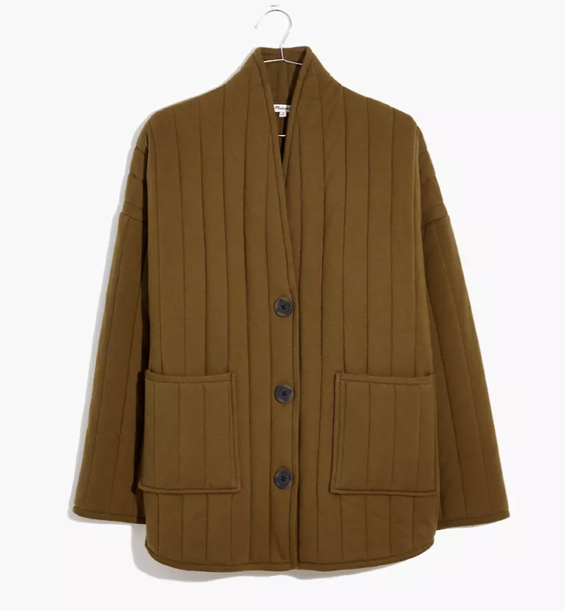 Madewell Quilted Sweater Coat