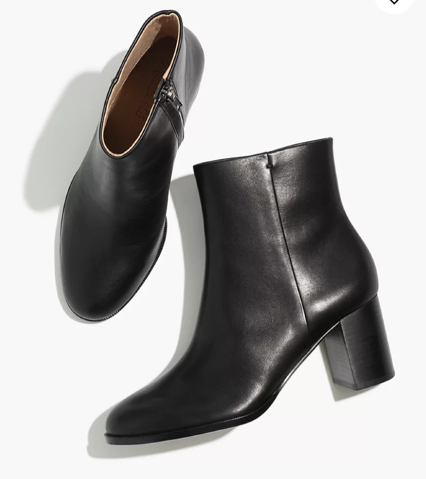 Madewell The Mira Side-Seam Ankle Boot in Leather