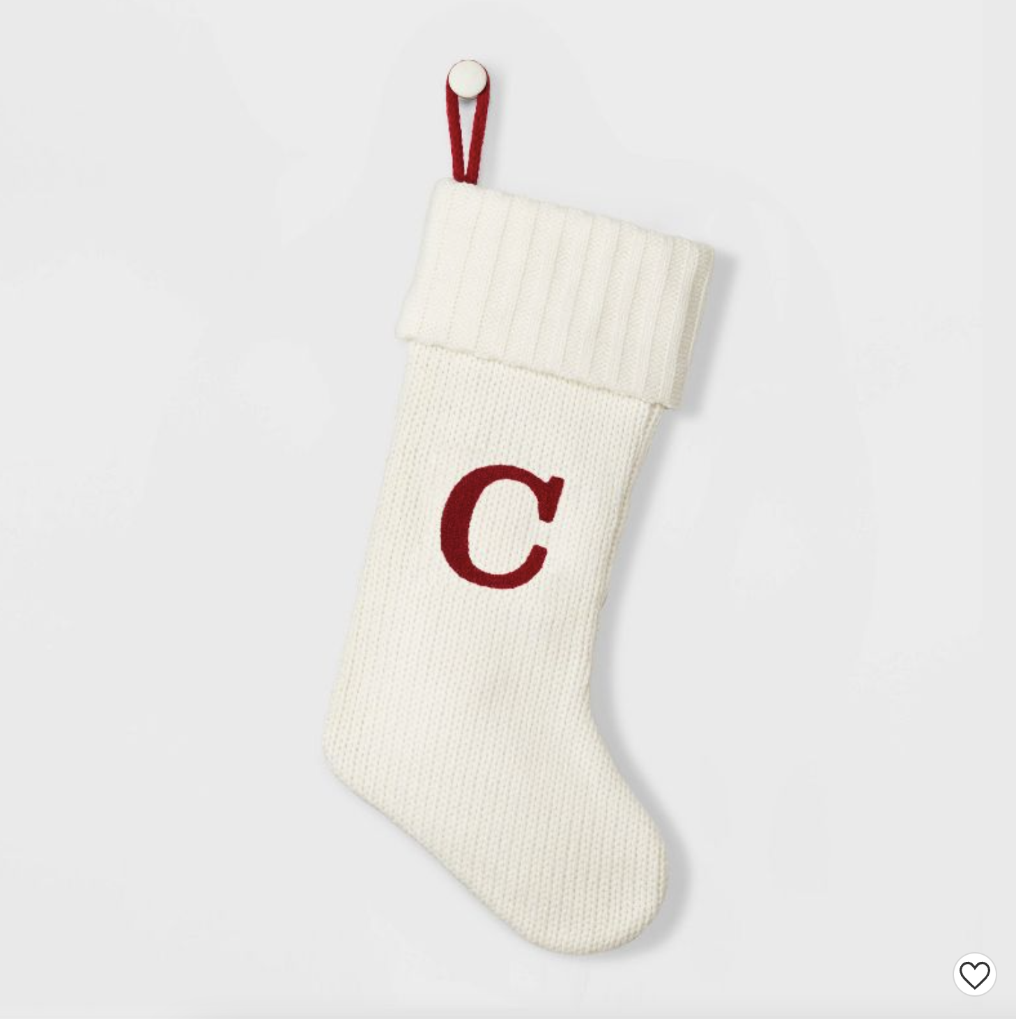 Target Wondershop Knit Monogram Christmas Stocking White