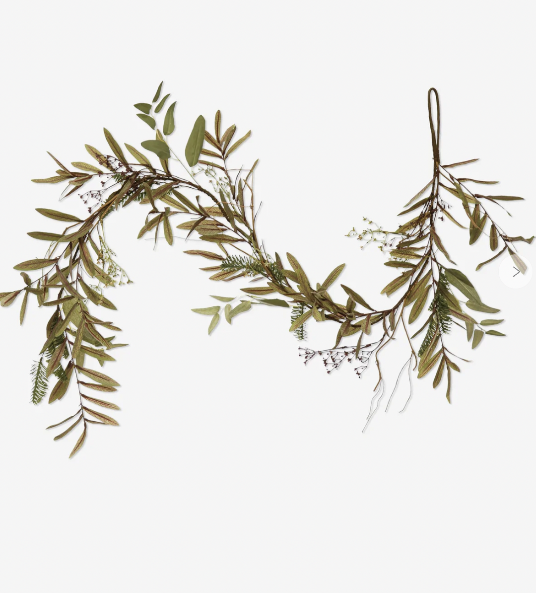 Lulu and Georgia Faux Olive Leaves and Evergreens Garland