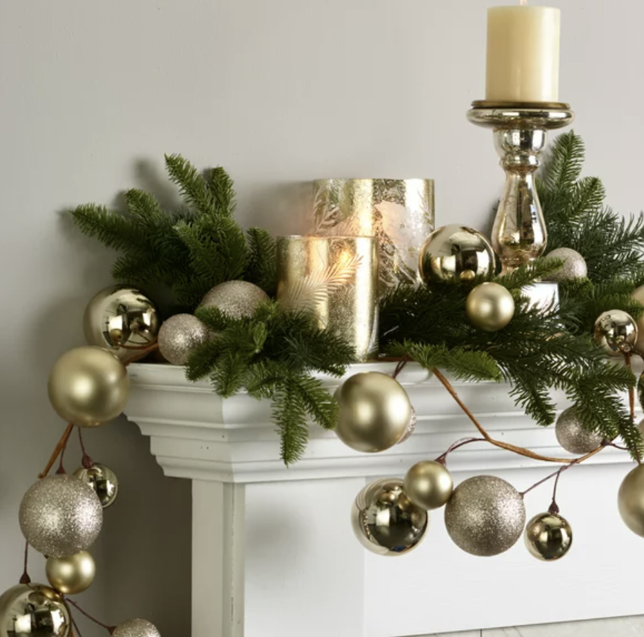  Walmart Holiday Time Champaign Shatterproof Christmas Ball Garland, 72-Inch - Walmart.com