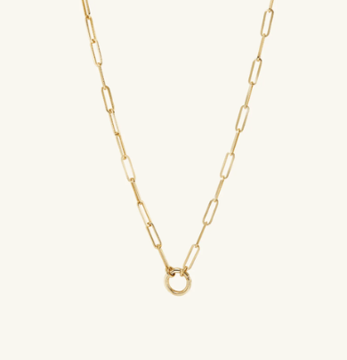 Mejuri Paperclip Chain Charm Necklace