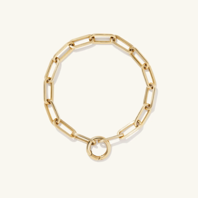 Mejuri Paperclip Chain Charm Bracelet