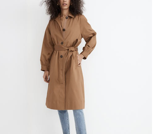 Madewell Montrose Belted Trench Coat
