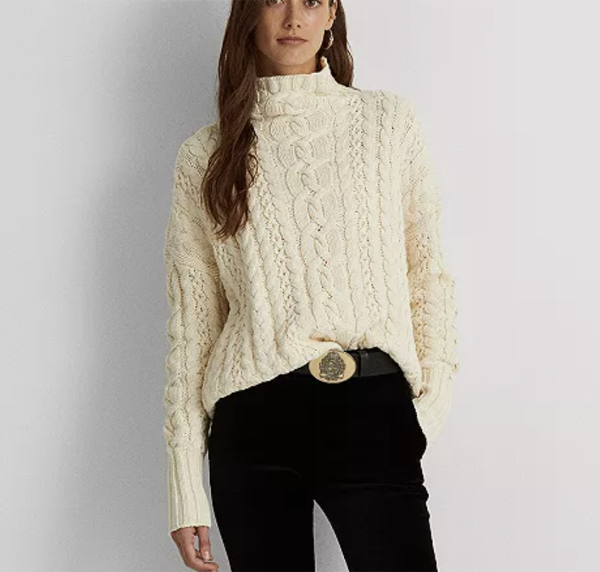 Bloomingdale's Ralph Lauren Cable Knit Sweater