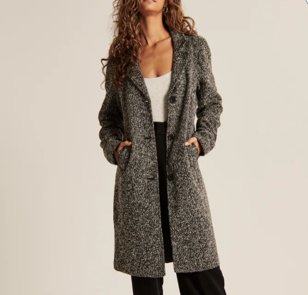Abercrombie Double-Breasted Wool-Blend Coat