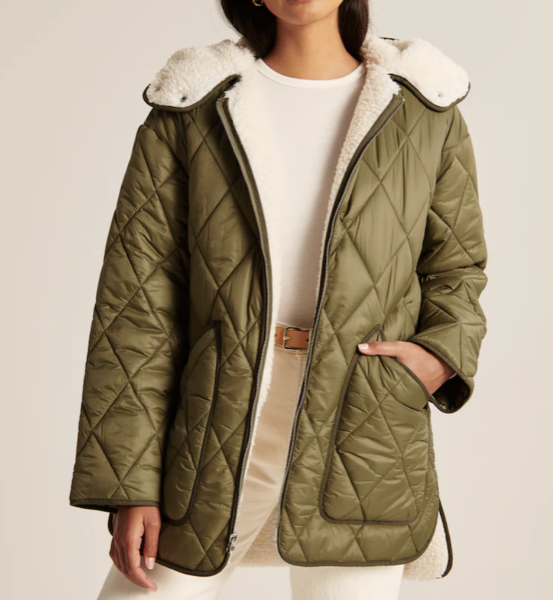 Abercrombie Quilted Sherpa Liner Jacket