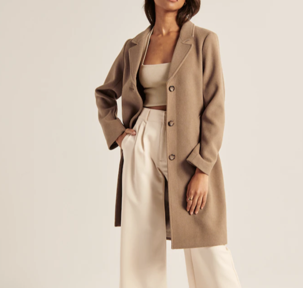 Abercrombie Wool-Blend Dad Coat