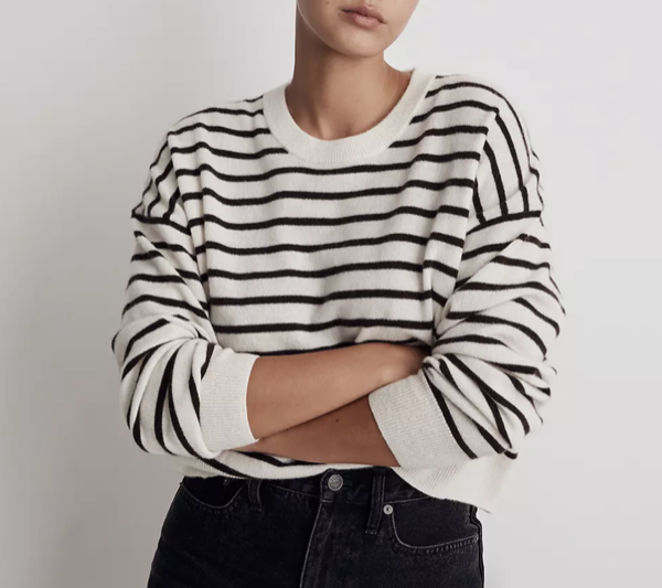Madewell (Re)sponsible Cashmere Relaxed Sweater in Stripe