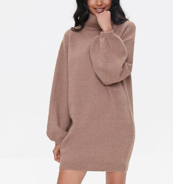 Forever 21 Turtleneck Mini Sweater Dress
