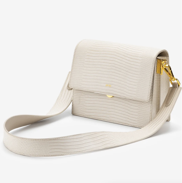 JW PEI Women's Mini Flap Crossbody - Ivory Lizard