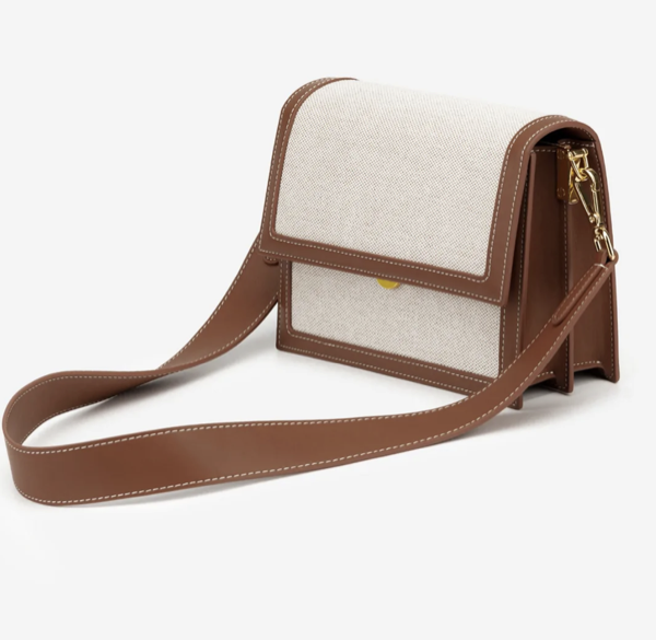 JW PEI Women's Mini Flap Crossbody - Beige Canvas